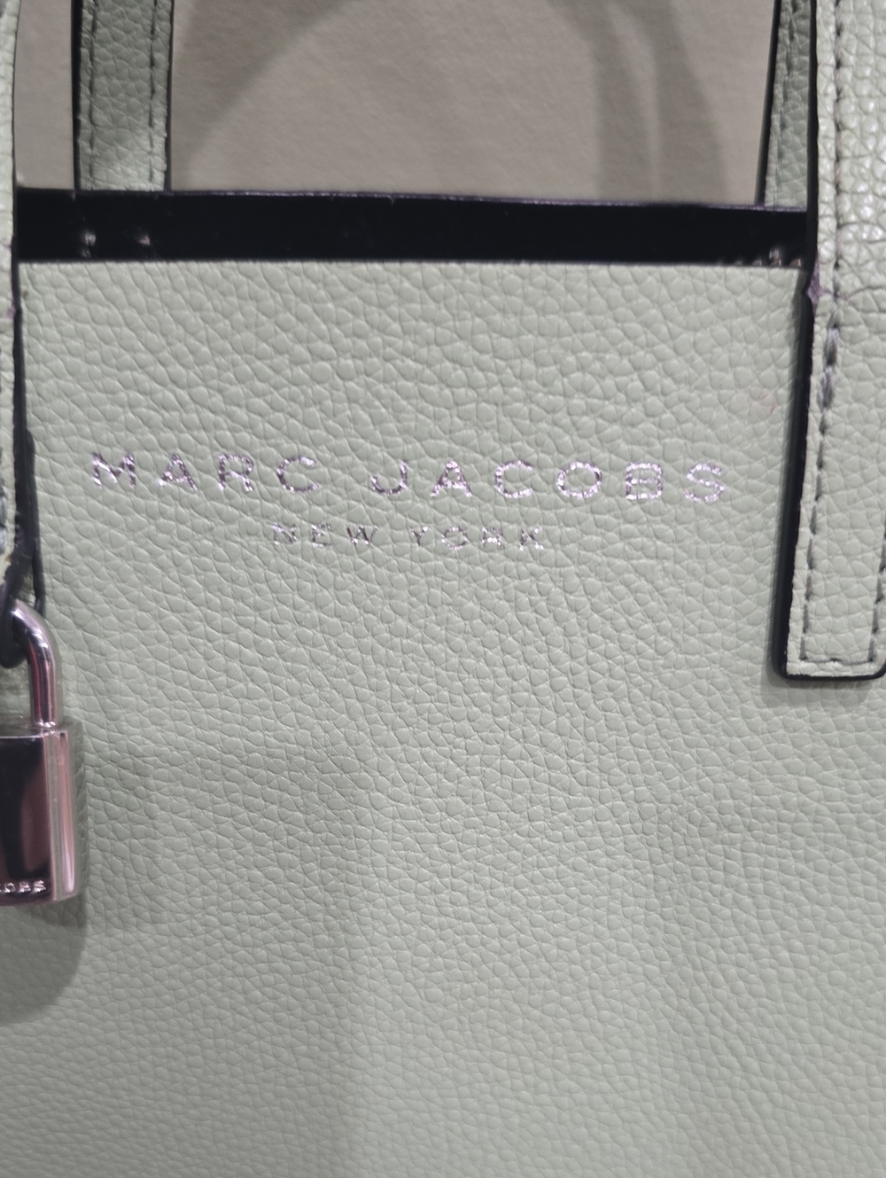 Marc Jacobs Mint Green Pebbled Leather Tote